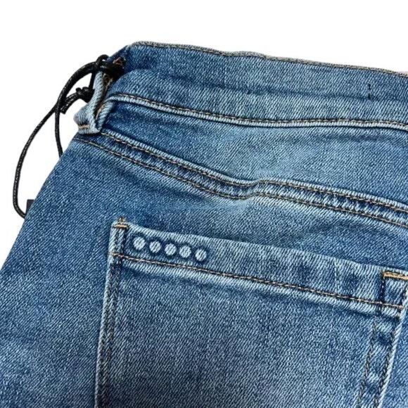 Blank NYC Women's Blue Denim Mid Rise The Fulton Roll Up Boyfriend Shorts Summer - Picture 7 of 13